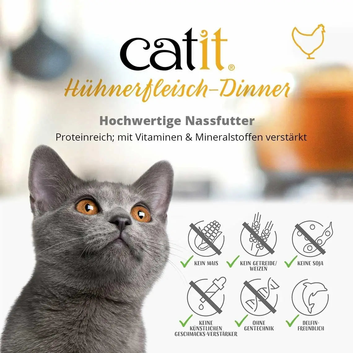 Hydrating Wet Cat Food with Chicken, Salmon & Carrot - Healthy Meal for All Ages