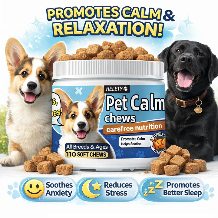 Calming Chews for Dogs with Melatonin -  Puppy & Large Pet Treats - Composure Calming Chews for Stress & Relaxation, 110 Count