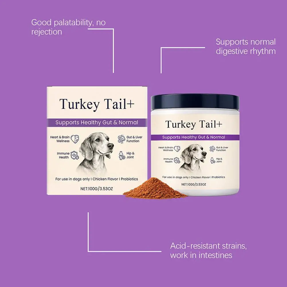 Bacon Flavor Dog Probiotic Powder Gut Flora Balance Digestive Aid Intestinal Health Care For Puppy Adult Dogs