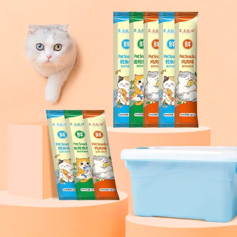 Cat Snacks Cat Wet Food Chicken Tuna Cod fish Pet Wet Food Weight gain Training Rewards Pet Accessories Pet Supplies