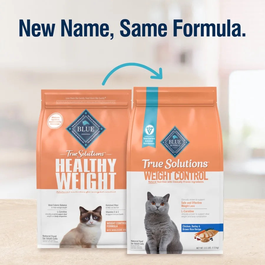 True Solutions Weight Control Natural Dry Cat Food Chicken 3.5-lb. Bag
