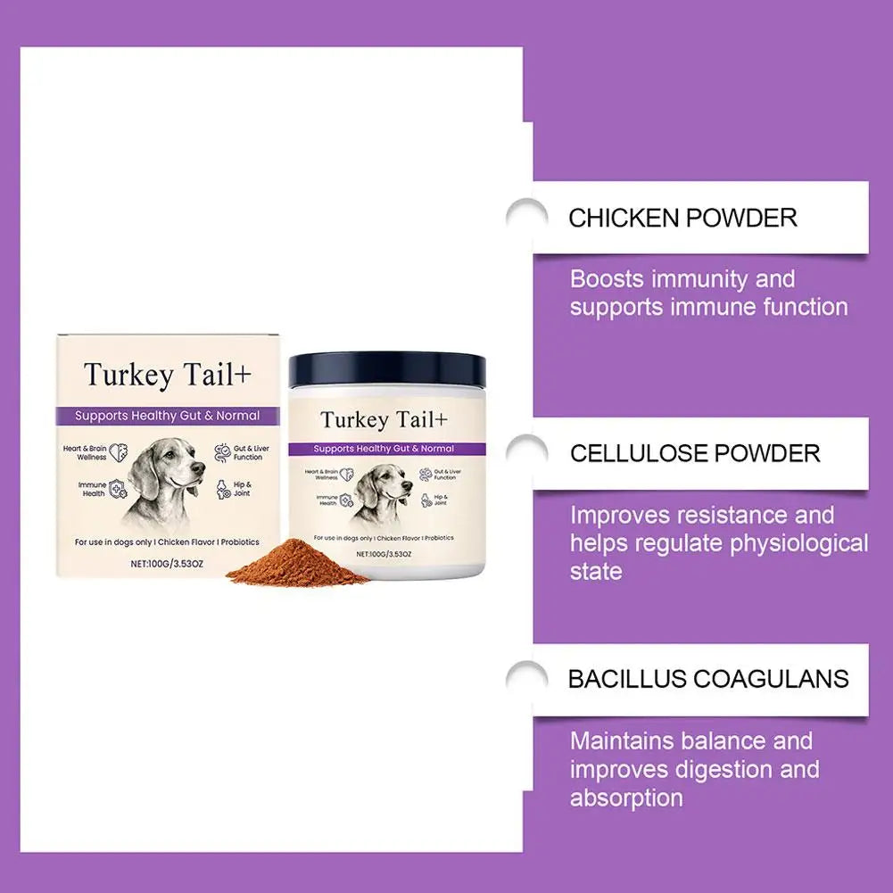 Bacon Flavor Dog Probiotic Powder Gut Flora Balance Digestive Aid Intestinal Health Care For Puppy Adult Dogs