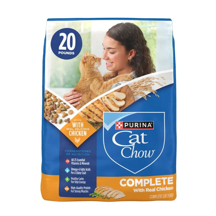 Purina Complete High Protein Dry Cat Food with Real Chicken 20 lb Bag for Active Cats Premium Kibble Rich in Chicken Flavor and