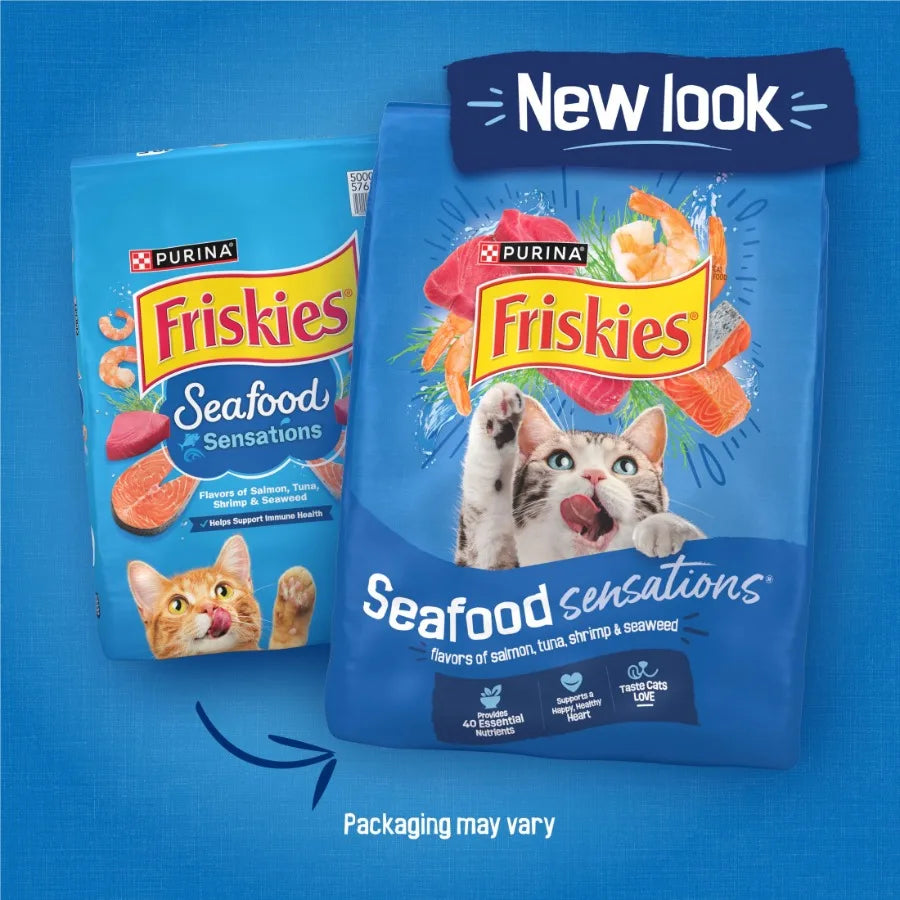 Purina Seafood Sensations Dry Cat Food Flavors of Salmon Tuna Shrimp and Seaweed 30 lb Bag